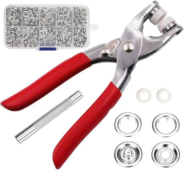 50 Pairs Metal Snap Buttons with Press Plier Set | 9.5mm Snap Fasteners Kit, DIY Sewing Tool for Clothes & Fabric