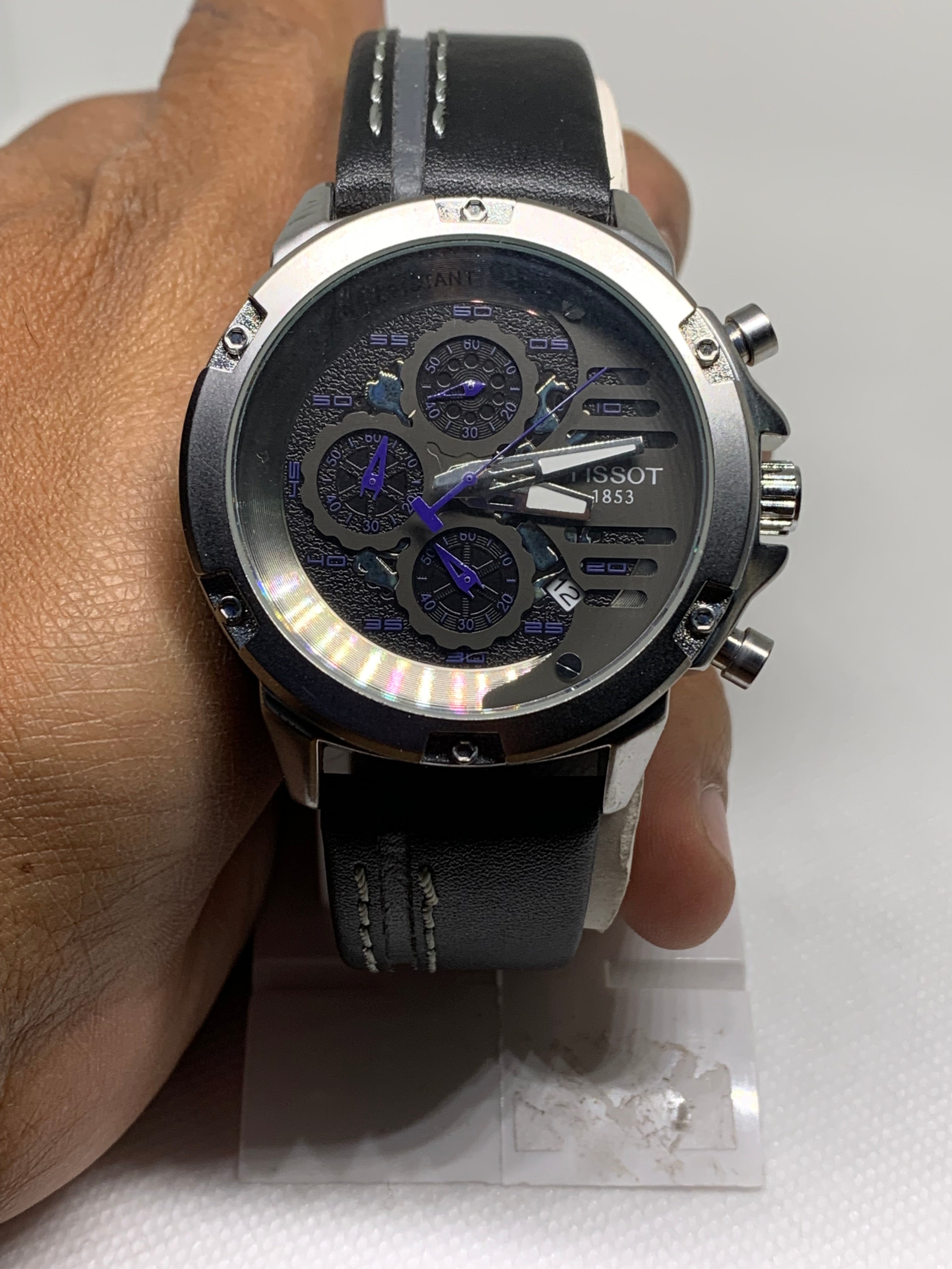 Tissot 1853 Saphire Crystal Stainless Steel Water Resistant Stylish Men's Belt Wrist Watch with Functional Date & Stop Watch