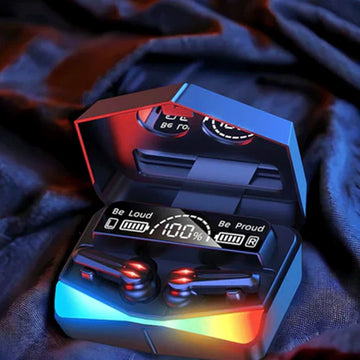 M28 True Wireless Earbuds | Smart LED Display Charging Case | Mic Included