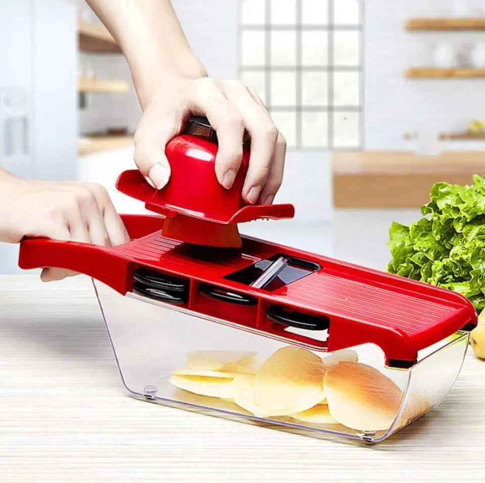 6 in 1 Multifunctional Vegetable Cutter & Slicer | Mandoline Chopper, Grater, Peeler for Potato, Carrot, Cheese & Kitchen Use