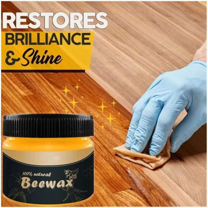 Beeswax Furniture Polish – Natural Wood Seasoning Wax & Traditional Cleaner for Furniture Care (85g)