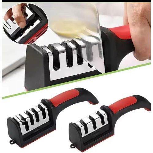 3-in-1 Professional Knife & Scissor Sharpener | Manual Adjustable Blade Sharpening Tool with Ceramic Slots for All Knives 3-in-1 Professional Knife & Scissor Sharpener | Manual Adjustable Blade Sharpening Tool with Ceramic Slots for All Knives
