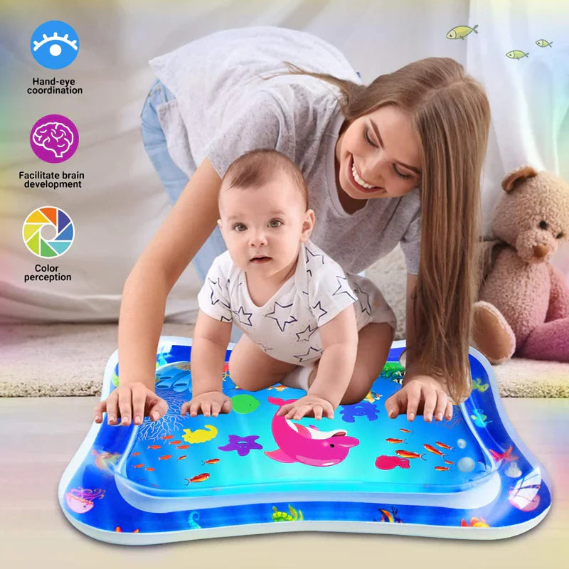 Kids Inflatable Water Play Mat – Fun & Educational Tummy Time Splash Pad for Babies and Toddlers