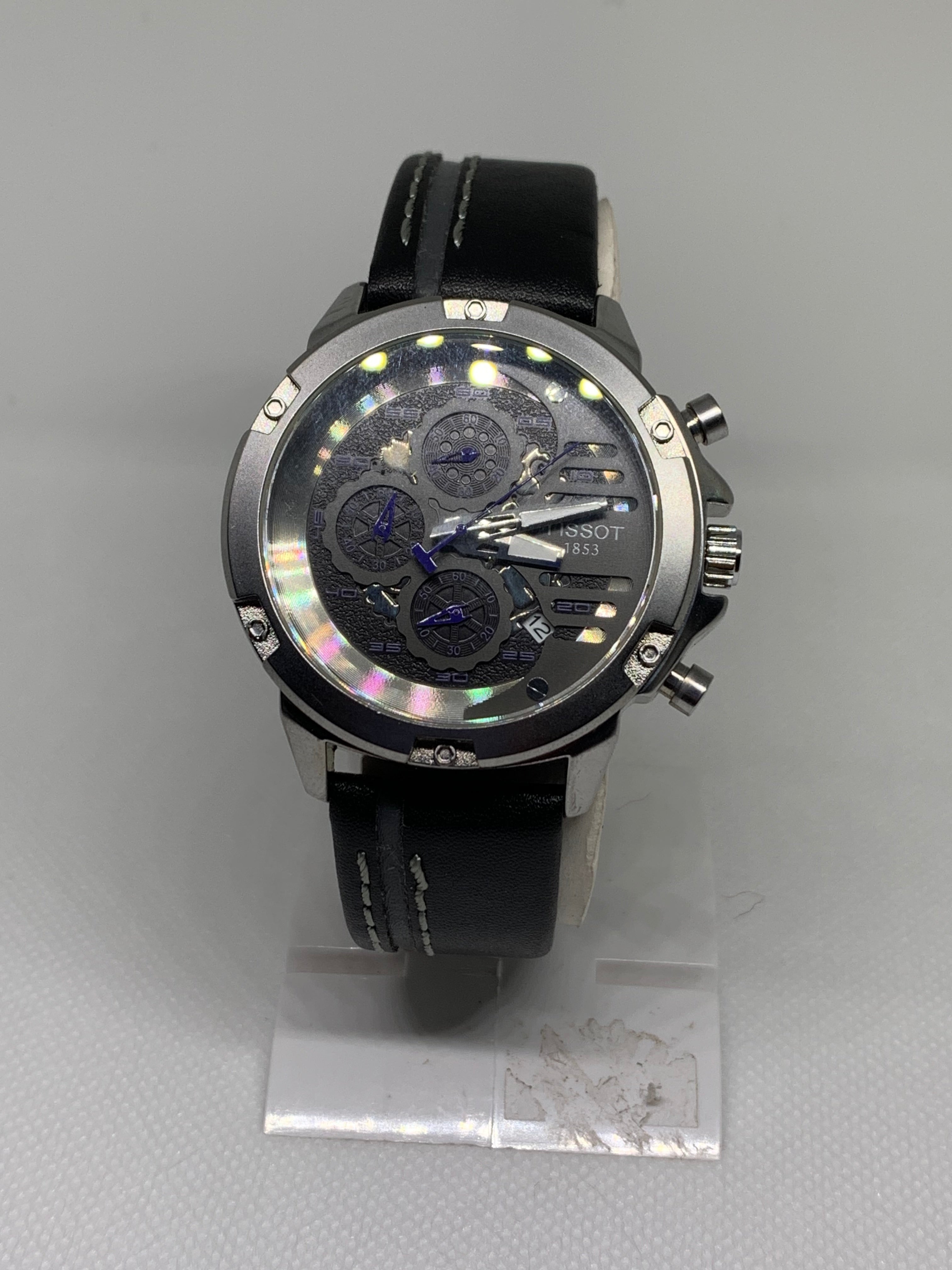 Tissot 1853 Saphire Crystal Stainless Steel Water Resistant Stylish Men's Belt Wrist Watch with Functional Date & Stop Watch