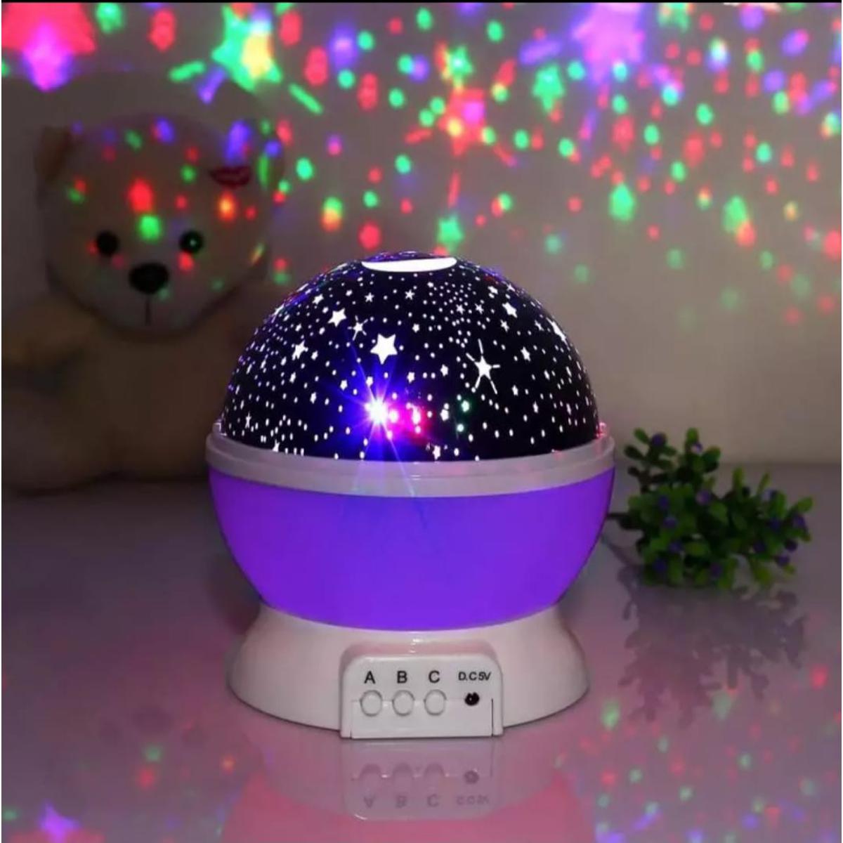 ⭐ StarMaster Rotating Star Sky LED Projector Lamp – USB/Battery Night Light for Kids Room Decor