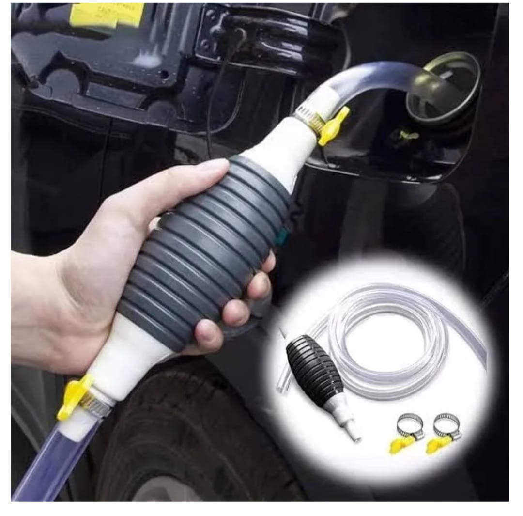 High Flow Manual Hand Fuel Pump – Multi-Purpose Petrol, Oil & Water Siphon Liquid Transfer Pump