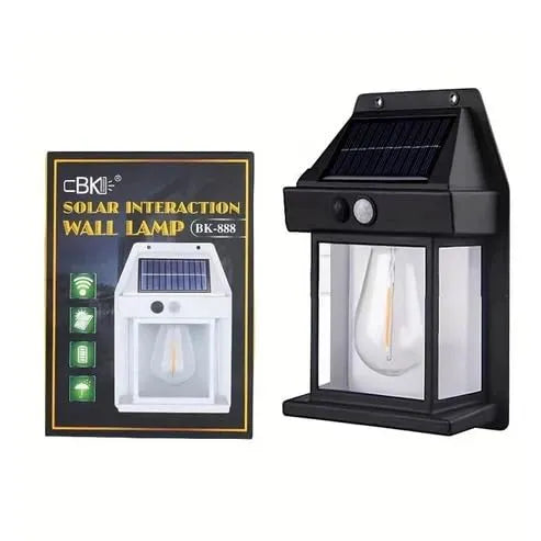 Mini Waterproof Solar Interaction Wall Lamp With Motion Sensor Security Light, Featuring 3 Lighting Levels