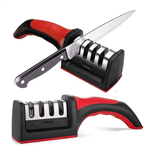 3-in-1 Professional Knife & Scissor Sharpener | Manual Adjustable Blade Sharpening Tool with Ceramic Slots for All Knives 3-in-1 Professional Knife & Scissor Sharpener | Manual Adjustable Blade Sharpening Tool with Ceramic Slots for All Knives