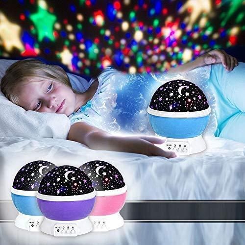 ⭐ StarMaster Rotating Star Sky LED Projector Lamp – USB/Battery Night Light for Kids Room Decor