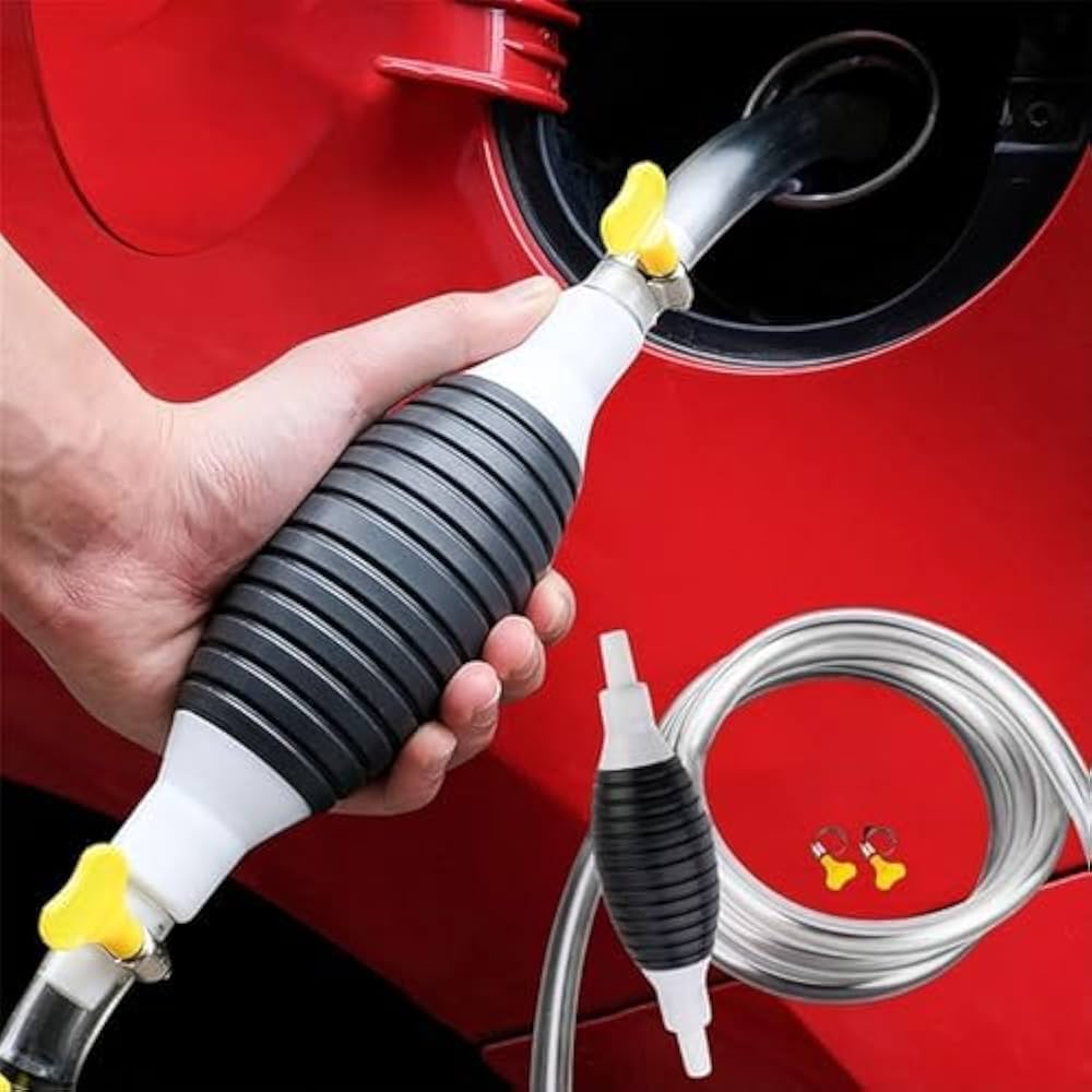 High Flow Manual Hand Fuel Pump – Multi-Purpose Petrol, Oil & Water Siphon Liquid Transfer Pump
