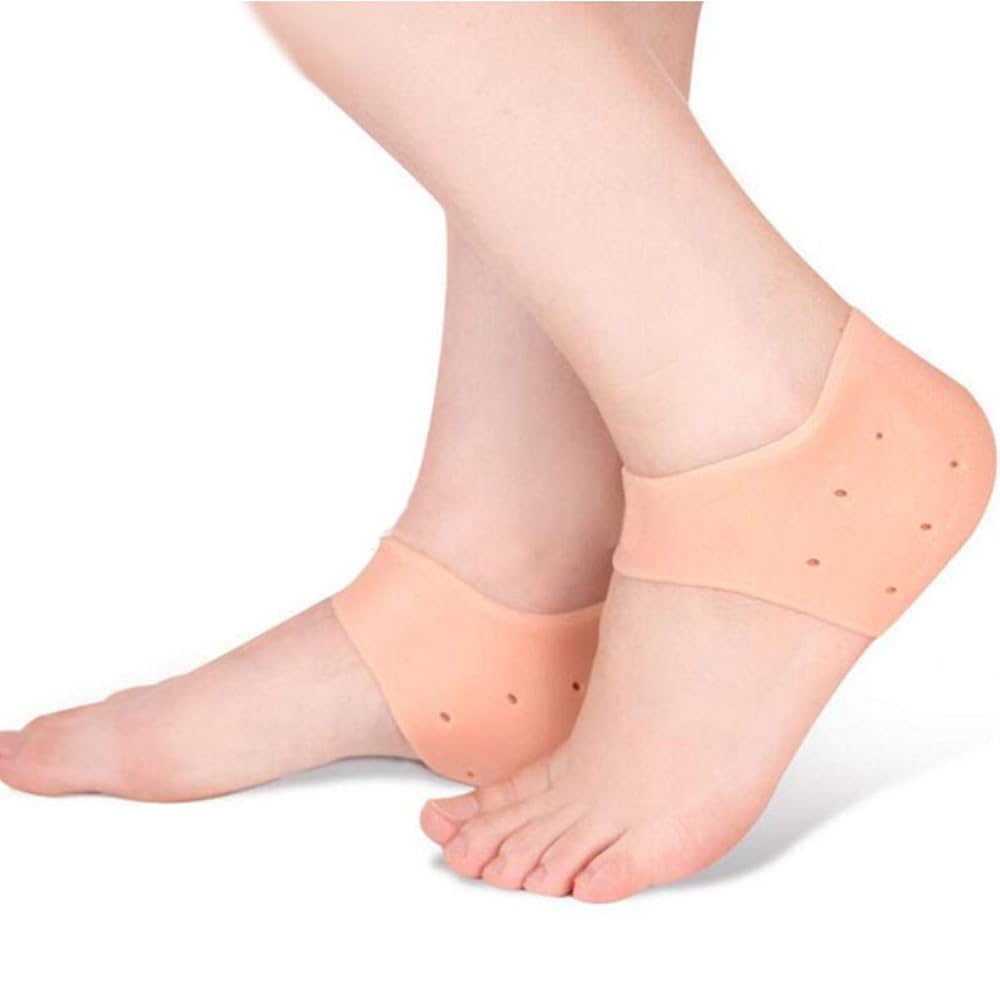 Half Heel Pads for Cracked Heels – Soft Silicone Cushion Support, Pain Relief & Comfort (1 Pair)