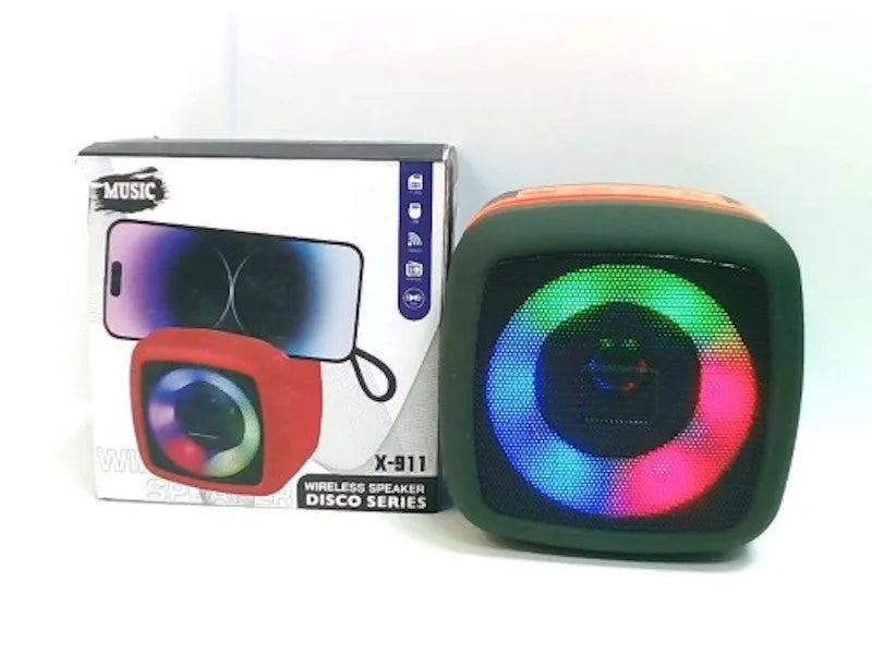 Wireless Portable Rechargeable Mini Disco Speaker X-911 | Bluetooth Speaker with FM Radio, AUX, TF Card & USB Support