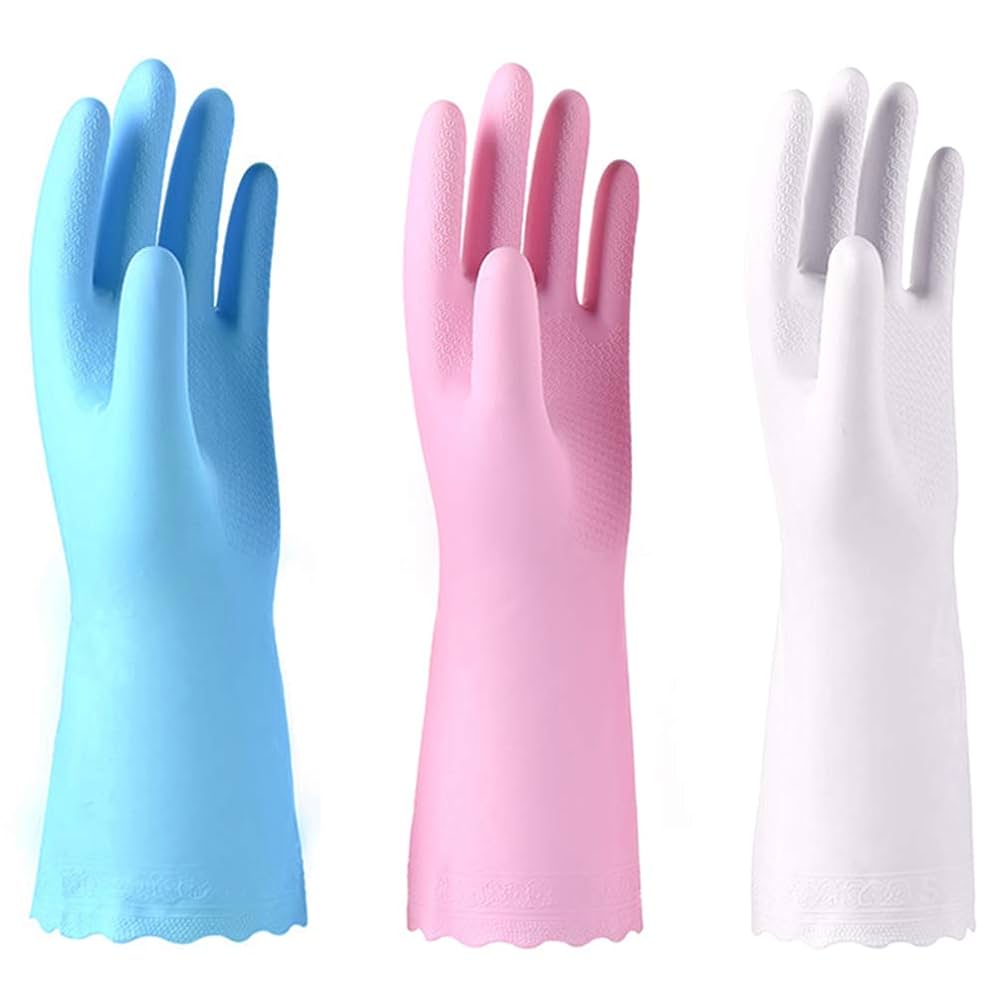 Multipurpose Natural Rubber Safety Gloves – Durable Hand Protection for Cleaning, Dishwashing, Gardening & Household Use
