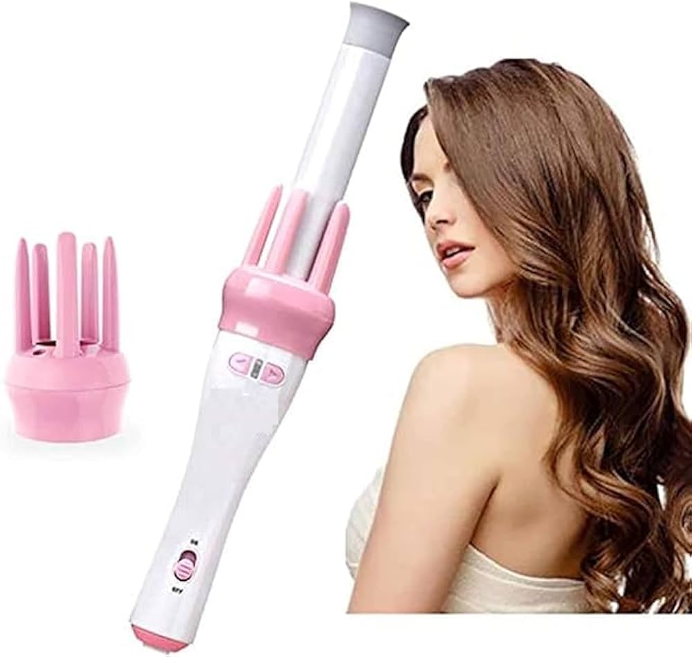 Automatic Hair Curler 360° Rotating Instawave | 1-Inch Ceramic Tourmaline Spin Curling Wand for Quick Salon Curls