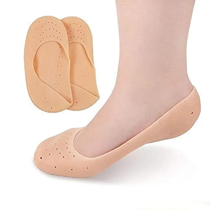 Full Length Silicone Foot Protector Socks – Moisturizing Heel Pad for Heel Pain & Cracked Heels Foot Care