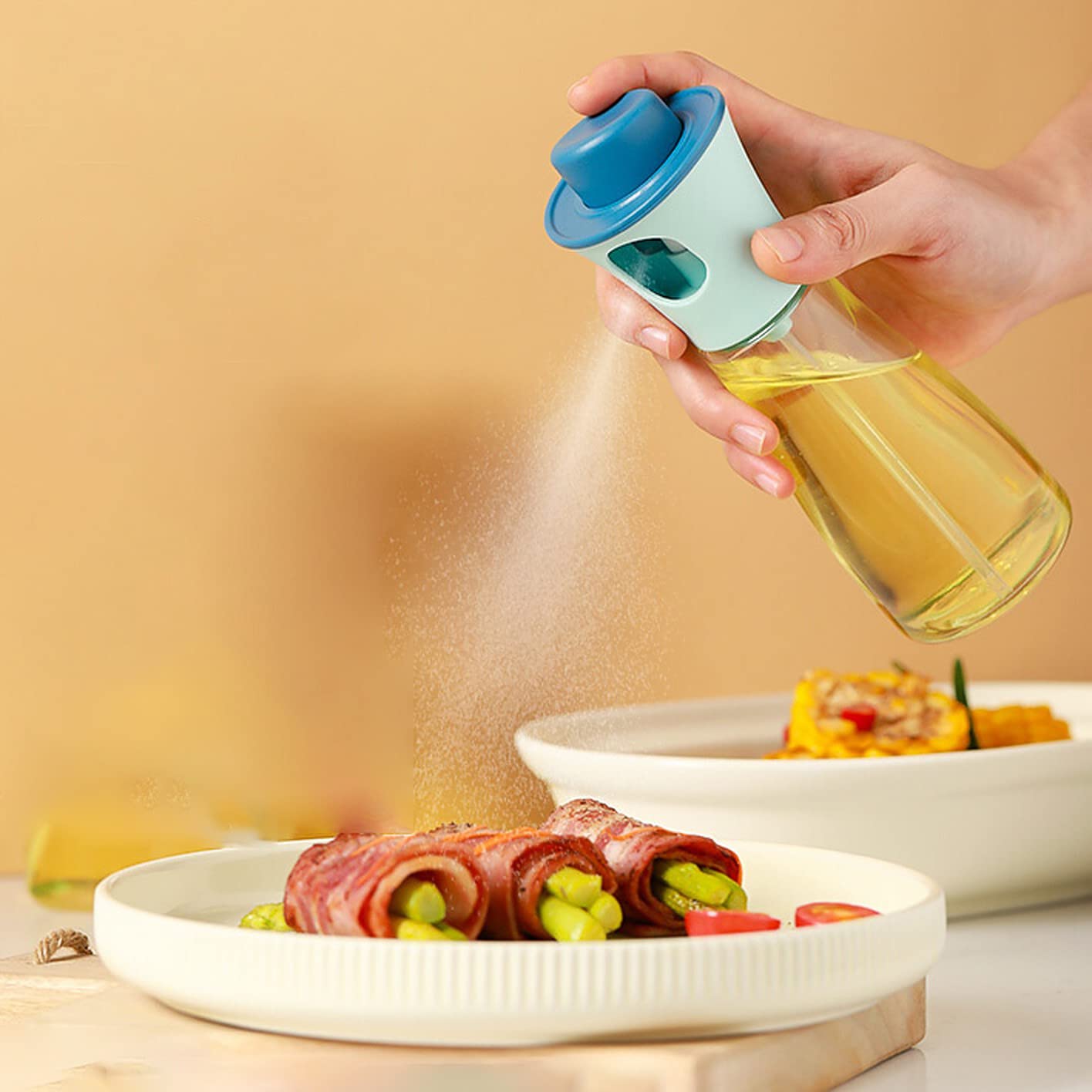 Oil Spray Bottle for Cooking – Refillable Oil Mister Spray Bottle for Kitchen, BBQ, Frying & Salad