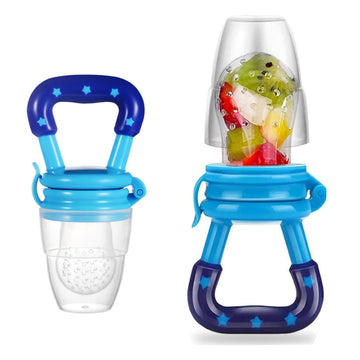 Baby Fruit Feeder Pacifier | Fresh Food Feeder, Infant Teething Toy with Silicone Pouch for Toddlers & Kids