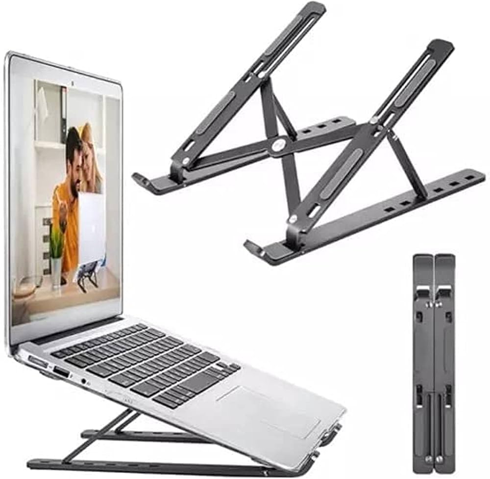 Multi-Position Foldable Laptop Stand | Adjustable Notebook Bracket for Ergonomic Viewing & Cooling