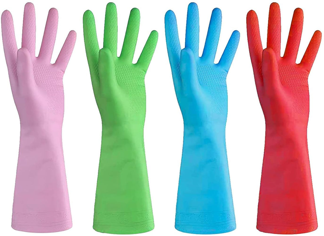 Multipurpose Natural Rubber Safety Gloves – Durable Hand Protection for Cleaning, Dishwashing, Gardening & Household Use