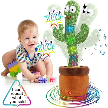 Dancing Cactus Toy | Talking & Recording | Rechargeable with LED Lights | High Quality Fun Toy for Kids