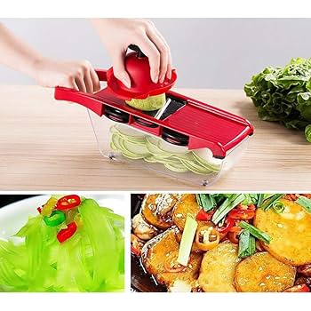 6 in 1 Multifunctional Vegetable Cutter & Slicer | Mandoline Chopper, Grater, Peeler for Potato, Carrot, Cheese & Kitchen Use