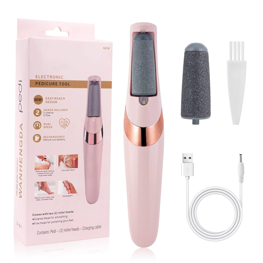 Electric Callus Remover for Feet – Rechargeable Waterproof Pedicure Tool & Portable Foot File