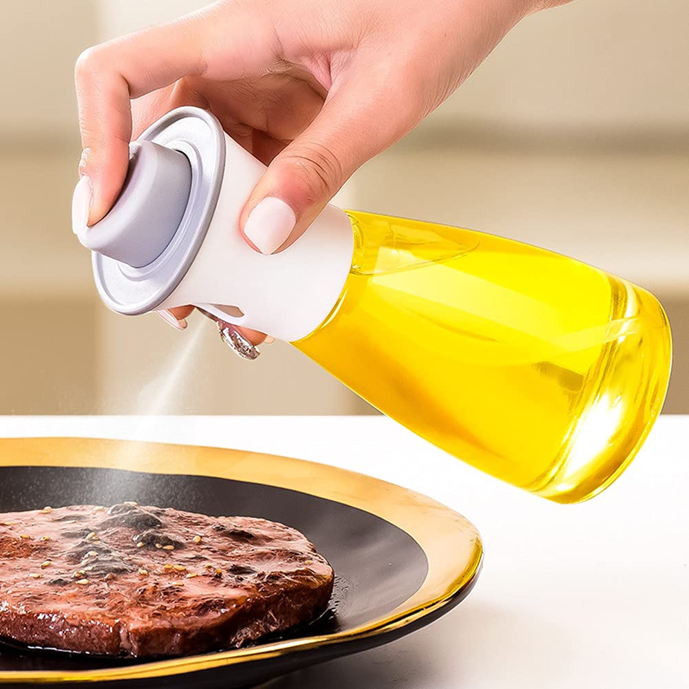 Oil Spray Bottle for Cooking – Refillable Oil Mister Spray Bottle for Kitchen, BBQ, Frying & Salad