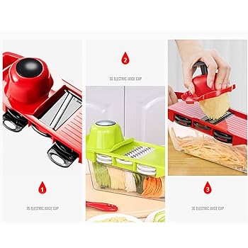 6 in 1 Multifunctional Vegetable Cutter & Slicer | Mandoline Chopper, Grater, Peeler for Potato, Carrot, Cheese & Kitchen Use