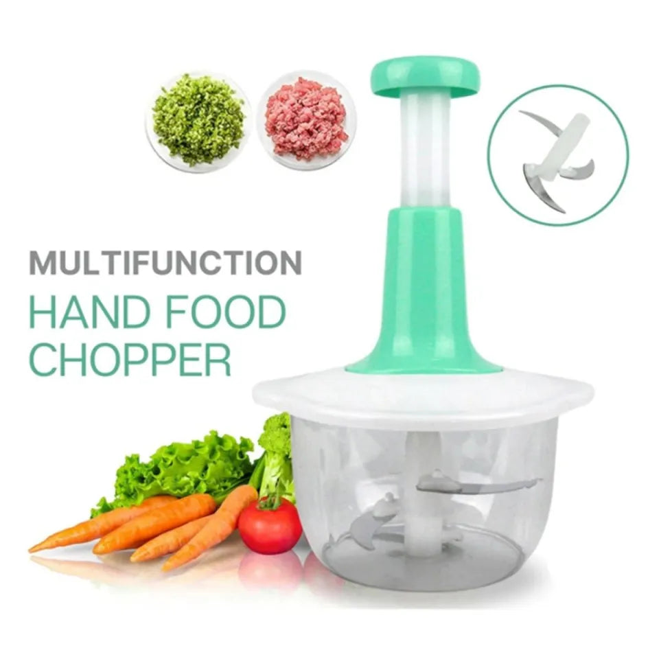 Hand Pat Food Processor 1500ML | Manual Vegetable Chopper, Meat Mincer, Mixer & Blender