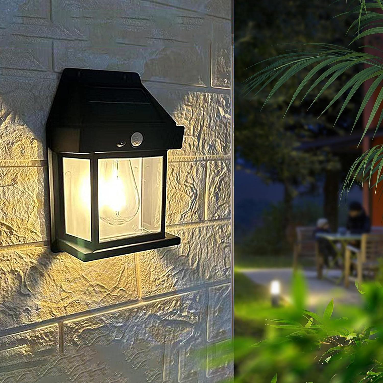 Solar Induction Wall Lamp Waterproof Garden Sensor Light