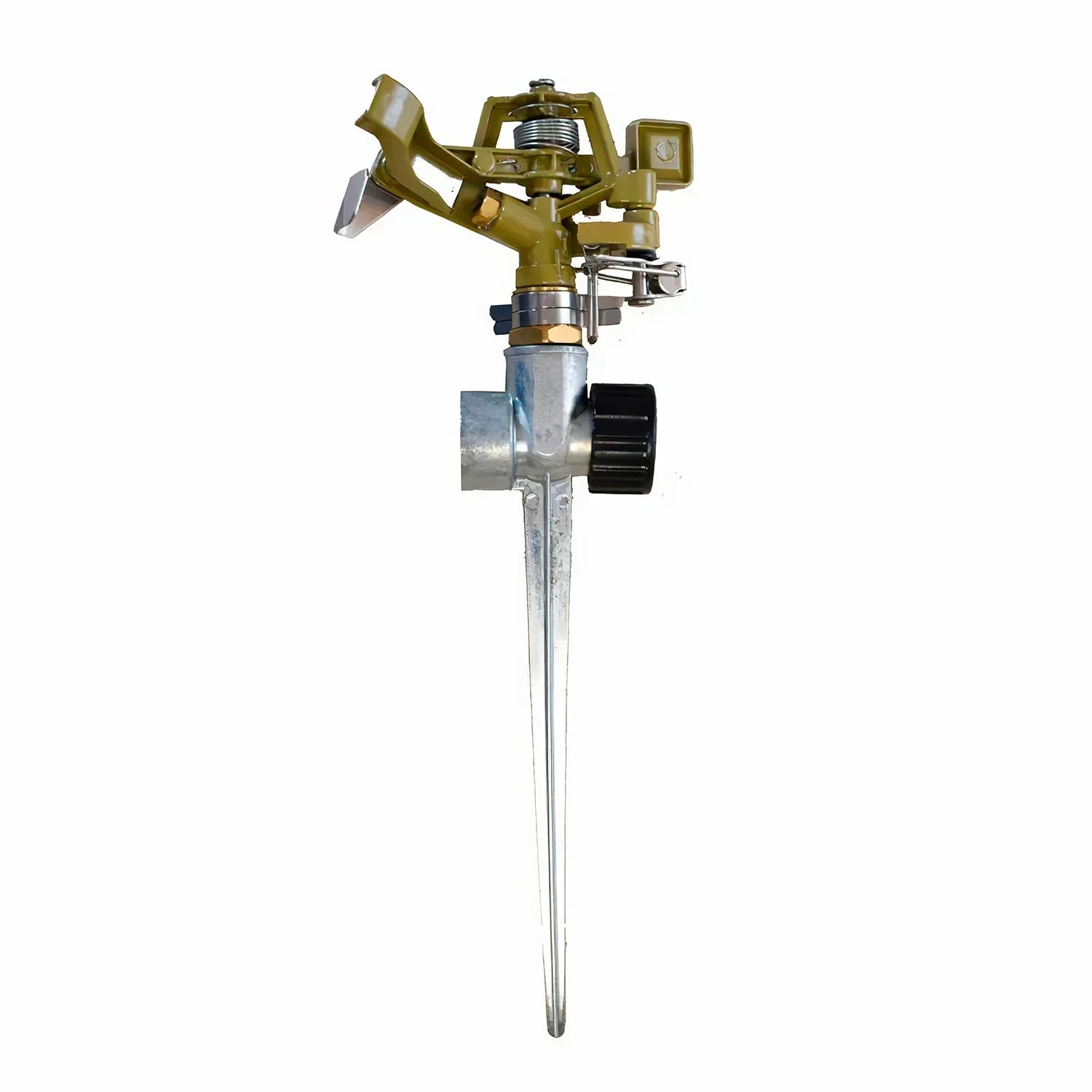 3/4″ Brass Impact Sprinkler Metal with Spike Lawn Grass – 360 Degree Adjustable Rotating Water Nozzle Impulse Sprayer For Water Irrigation/Sprinkler System tools