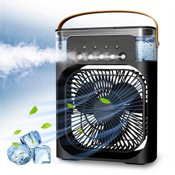 3 In 1 Mini Portable USB AC Fan Humidifier & LED Water Lamp