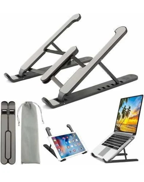 Multi-Position Foldable Laptop Stand | Adjustable Notebook Bracket for Ergonomic Viewing & Cooling