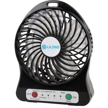 3 Speeds Electric Portable Mini Fan Rechargeable Desktop Fan Battery and USB Charge Cable