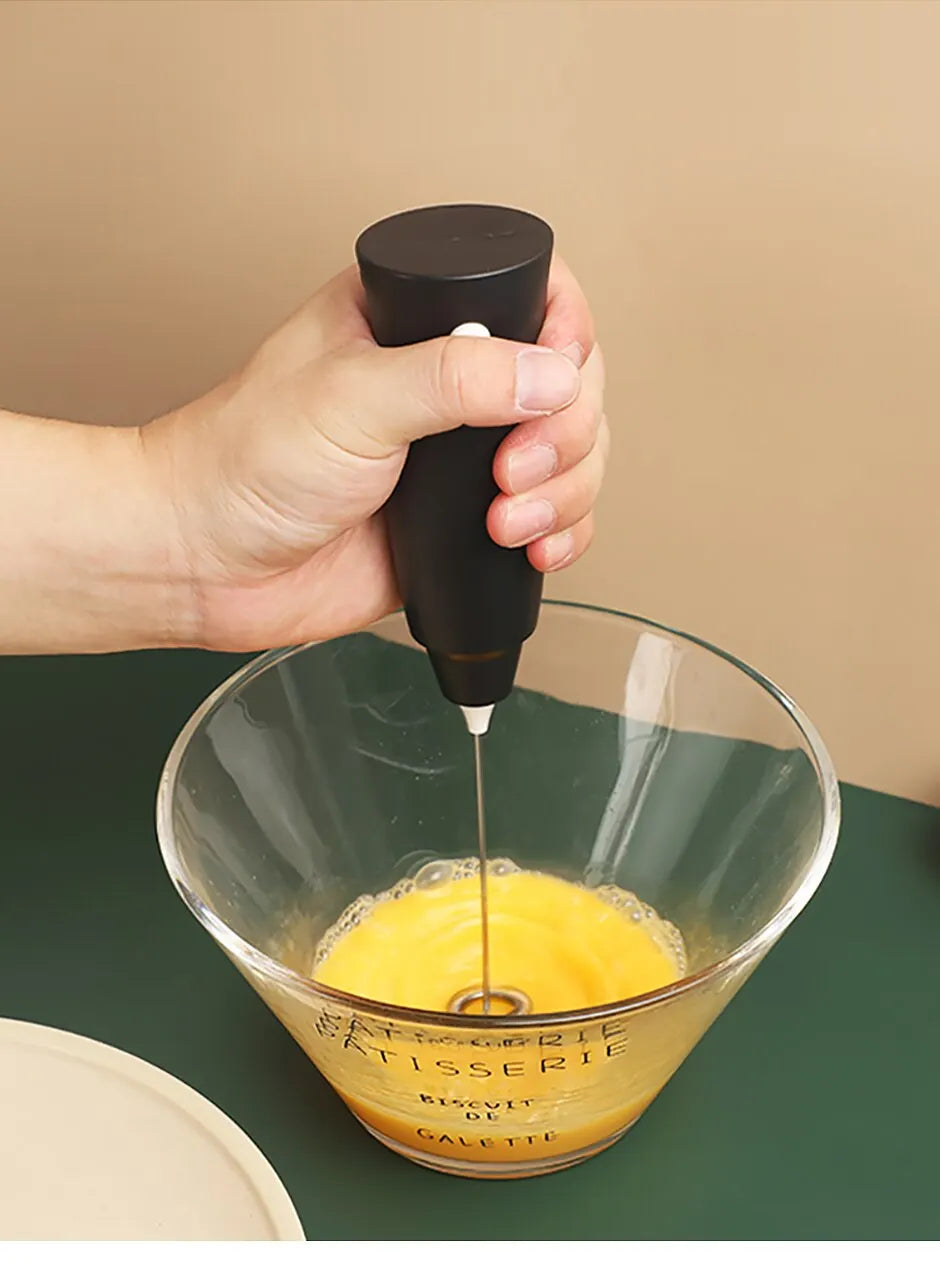 Electric Handheld Milk Frother | Egg Beater & Coffee Foamer Whisk Tool for Cappuccinos, Lattes & Beverages