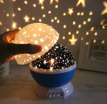 ⭐ StarMaster Rotating Star Sky LED Projector Lamp – USB/Battery Night Light for Kids Room Decor