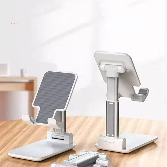 Foldable Mobile Phone Stand – Universal Adjustable Desktop Holder Bracket for Smartphone & Tablet (Black/White)