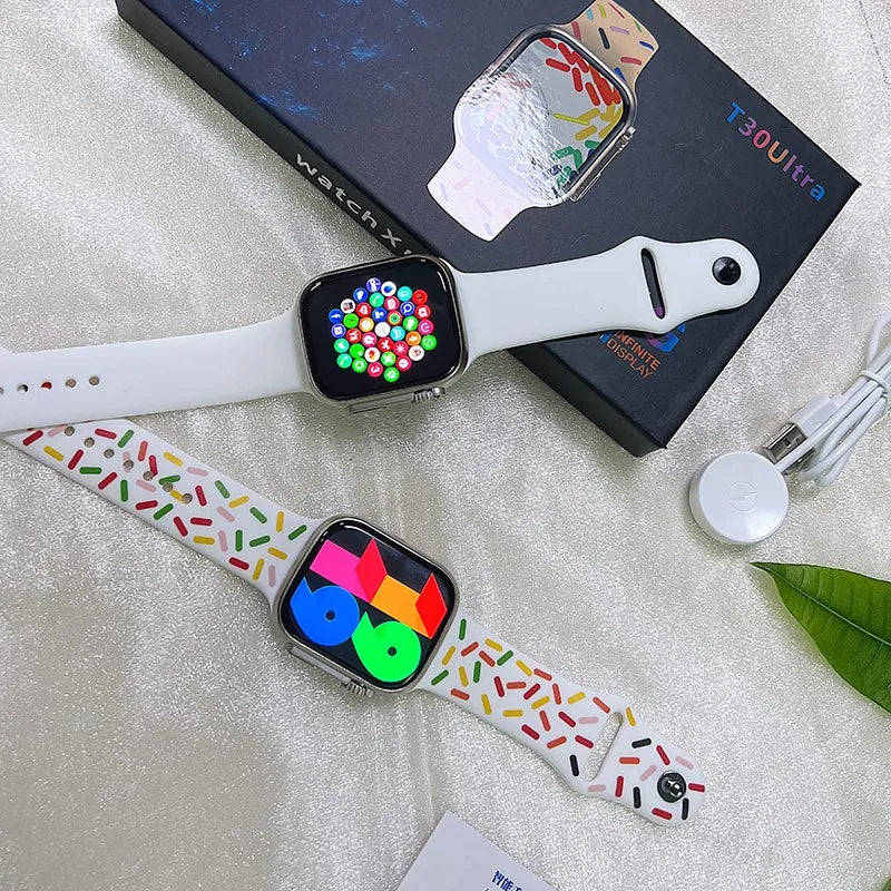 T30 ultra Watch Series 9 Smart Watch 2.01"IPS COB Full Touch Interaction HD Screen Smartwatch for Men Women Wireless Charging Bluetooth Call Watch