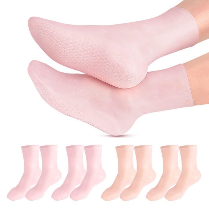 Silicone Moisturizing Socks for Women – Soft Gel Heel Care Socks, Cracked Heel Repair & Foot Hydration