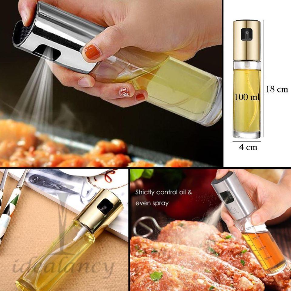 100ML Professional Glass Oil Spray Bottle | Food-Grade Dispenser for Cooking, Baking & BBQ