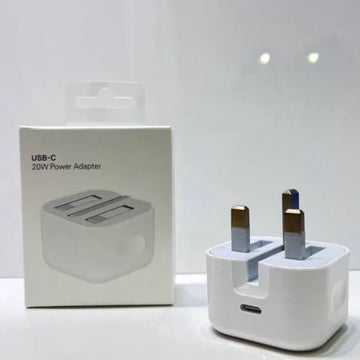 iPhone 20W PD Fast Charger Adapter – 3-Pin Power Adapter for iPhone (Wall Plug Only)