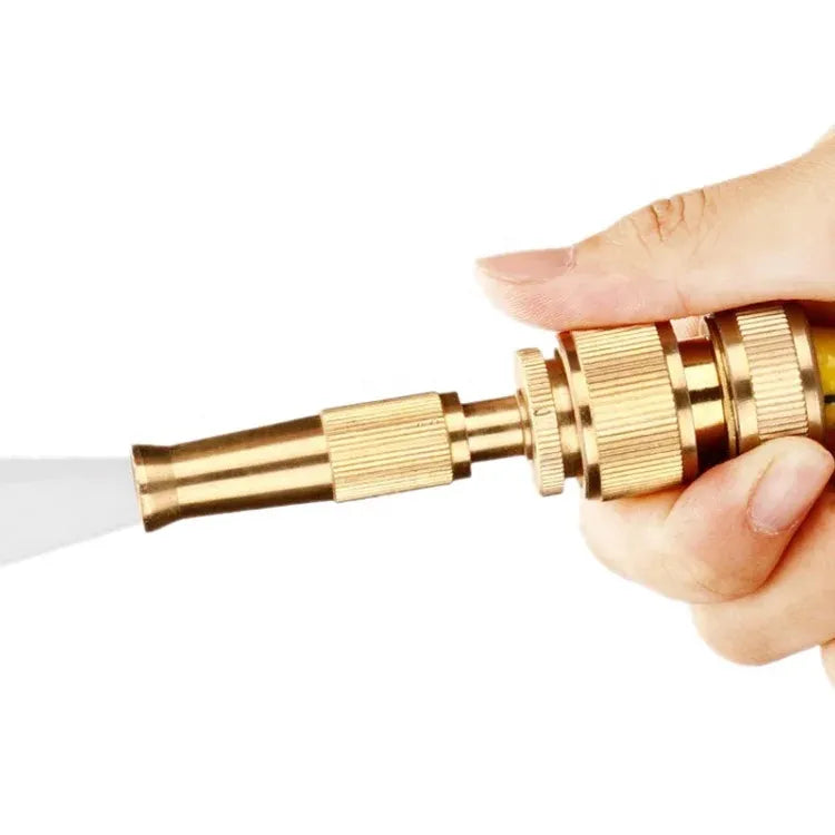 High Pressure Brass Garden Spray Nozzle – 4 Mode Adjustable Hose Nozzle for Watering & Cleaning
