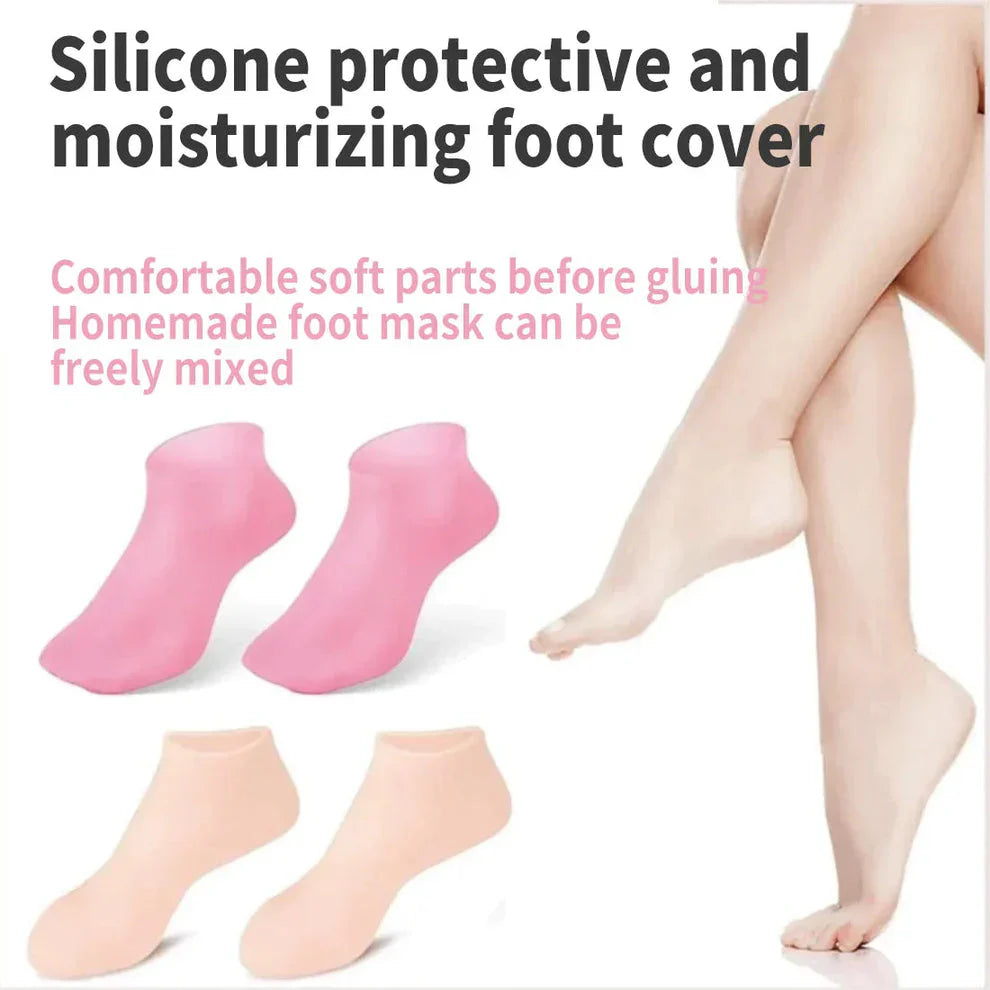 Silicone Moisturizing Socks for Women – Soft Gel Heel Care Socks, Cracked Heel Repair & Foot Hydration