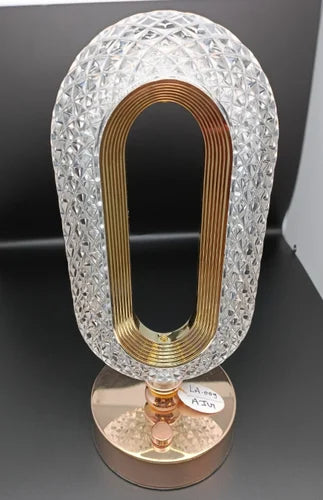 Oval Shape LED Crystal USB Chargeable Table Lamp