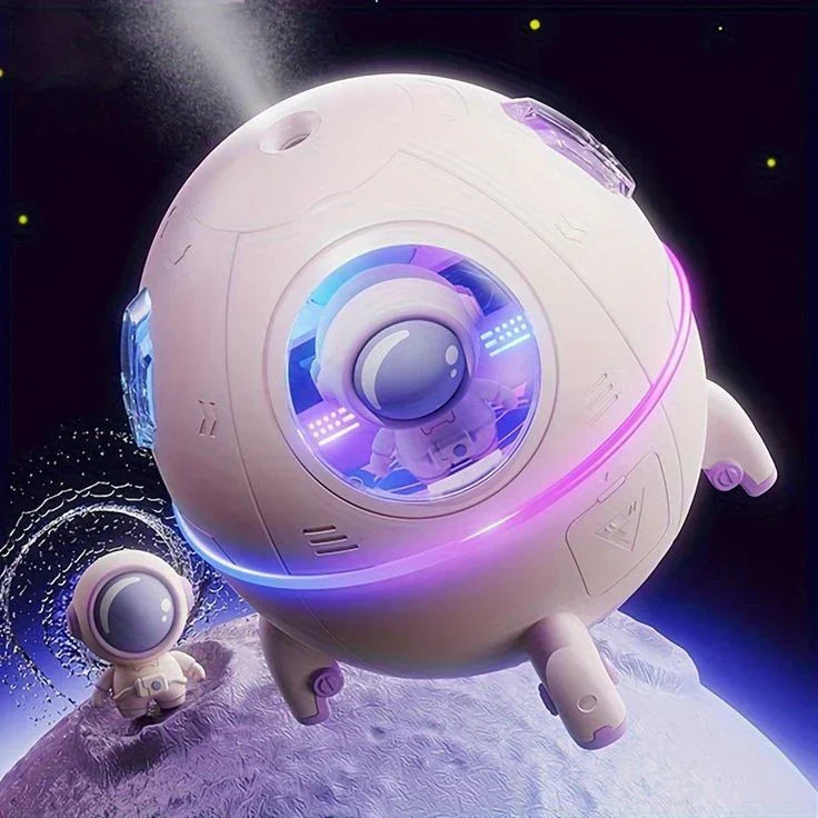 Astronaut Space Capsule Air Humidifier, Ultrasonic Cool Mist Aromatherapy Water Diffuser, Portable Mini Humidifier