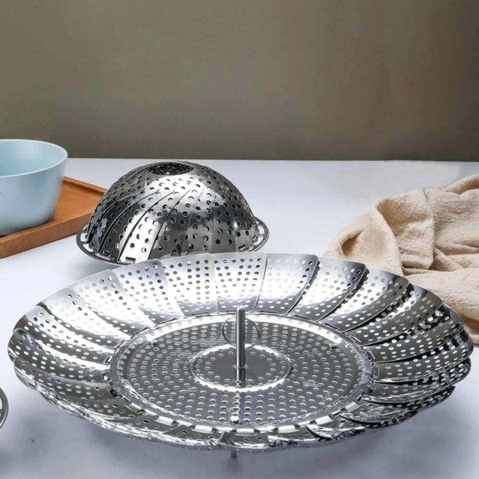 Stainless Steel Steamer Rack | Steamer Stand & Pot Insert | Multi-Purpose Steaming Tray for Kitchen Cooking