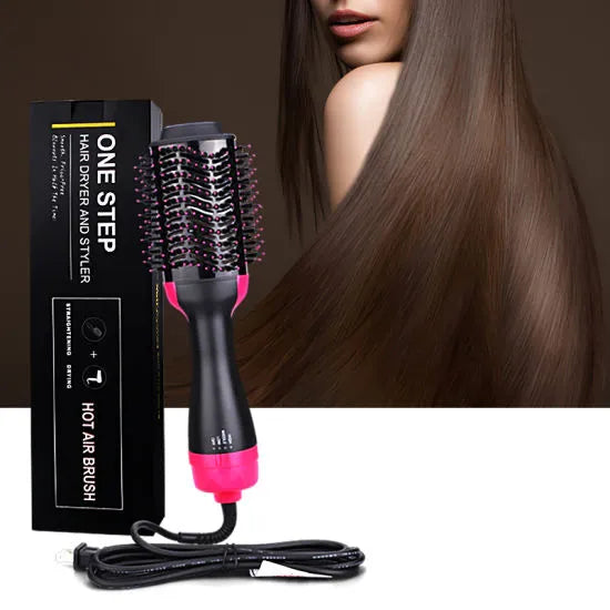 One-Step Hair Dryer & Volumizer Hot Air Brush – 3 Modes, Frizz-Free Styler, Dry & Wet Dual Use (US Plug)
