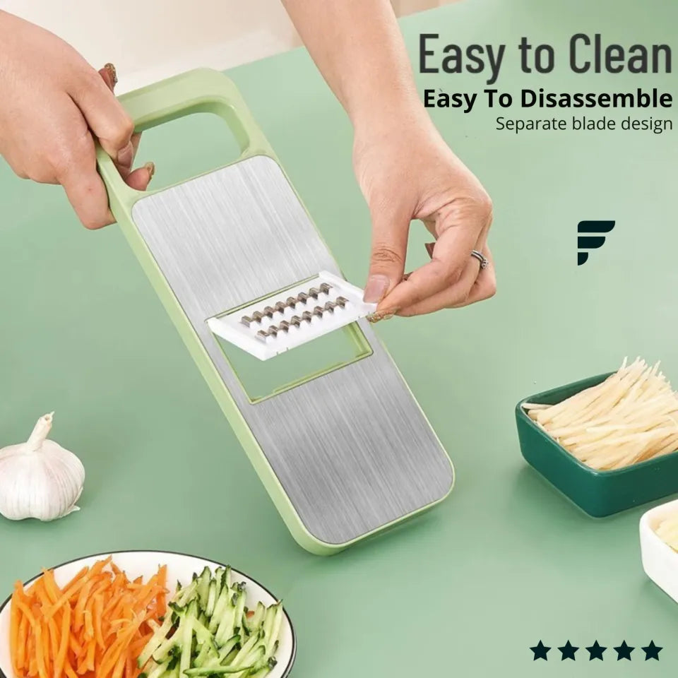 5-in-1 Multifunctional Vegetable Slicer & Cutter | Manual Potato, Carrot, Garlic, and Onion Grater Chopper | Kitchen Tool for Easy Food Prep