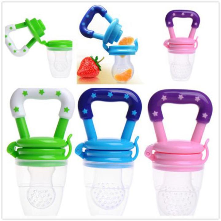 Baby Fruit Feeder Pacifier | Fresh Food Feeder, Infant Teething Toy with Silicone Pouch for Toddlers & Kids