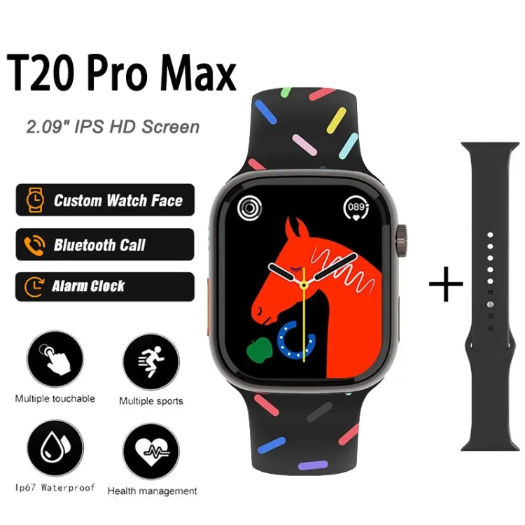Smart Watch 2.09 inch Watch Series 9 Men Women Smartwatch Bluetooth Call Wireless Charging T20 Pro Max Watch